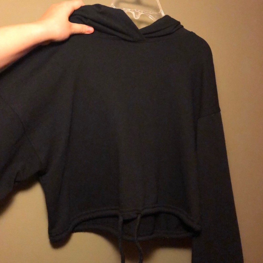 Cropped Black Hoodie